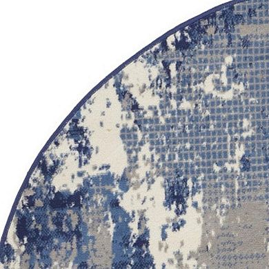 HomeRoots Rectangle Abstract Polypropylene Area Rug