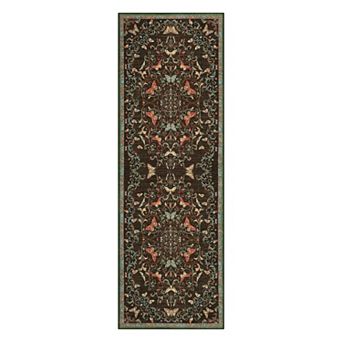 Forest Insect Washable Rug with TPR Backing Soft Non-Slip Low-Pile Carpet for Living Room Bedroom