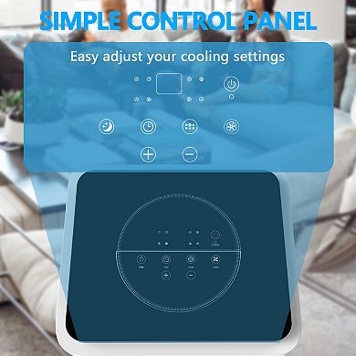 8000 BTU Portable Air Conditioner, 3-in-1, Quiet Sleep Mode, 24H Timer