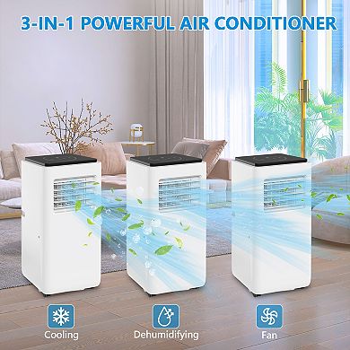 8000 BTU Portable Air Conditioner, 3-in-1, Quiet Sleep Mode, 24H Timer