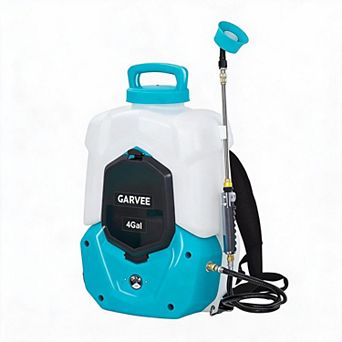 4.23 Gallon Blue Backpack Sprayer 90PSI Adjustable Pressure 6 Nozzles 2 Wands