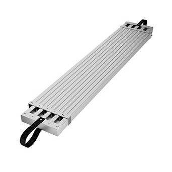9-15FT Silver Telescoping Aluminum Work Plank 440LBS Scaffold Platform