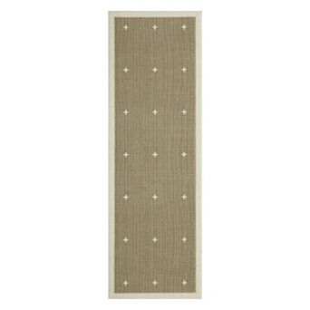 Minimalist Cross Pattern Machine Washable Area Rug Non-Slip Wear-Resistant Soft Low-Pile Carpet
