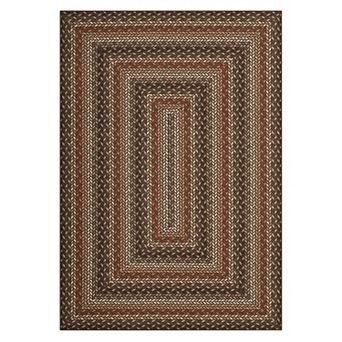 Vintage Woven Pattern Machine Washable Area Rug Low-Pile Soft Stain-Resistant Carpet for Bedroom
