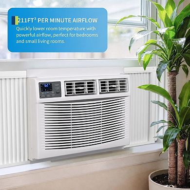 8000 BTU Window Air Conditioner with Heater, 4-in-1, WiFi Smart Control