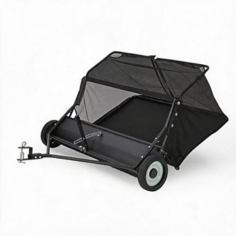 Heavy Duty Tow-Behind Lawn Sweeper Large Capacity Collector for Yard, Lawn & Farm Cleanup