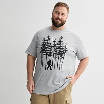 Big & Tall Night Woods Sasquatch Short Sleeve Graphic Tee