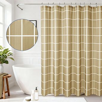 Awesome Home Windowpane Printed Shower Curtain
