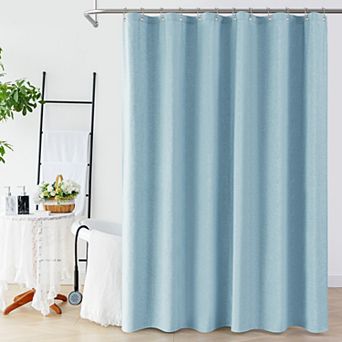 Awesome Home Linen Texture Shower Curtain & 12 Hooks