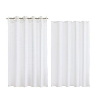 Awesome Home Fabric Snap-In Replacement Shower Curtain Liner