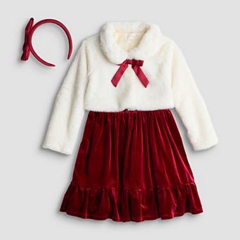Baby & Toddler Girl Blueberi Boulevard Dress, Jacket & Headband 3 pc Set