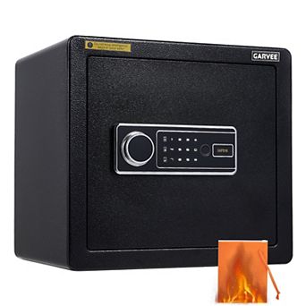 Home Safe Box, 1.6 Cub Biometric Safe Fingerprint Recognition Lock Box, Fireproof, Heavy Duty Steel