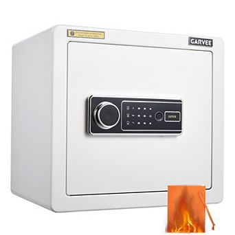 Home Safe Box, 1.6 Cub Biometric Safe Fingerprint Recognition Lock Box, Fireproof, Heavy Duty Steel