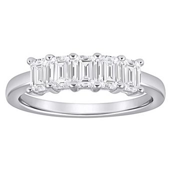 Alyson Layne 10k Gold 1 Carat T.W. Lab-Grown Diamond Emerald Cut Prong Anniversary Band Ring