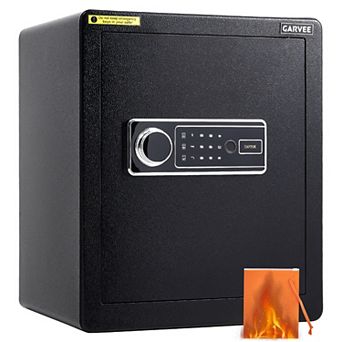 Home Safe Box, 2 Cub Biometric Safe Fingerprint Recognition Lock Box, Fireproof, Heavy Duty Steel