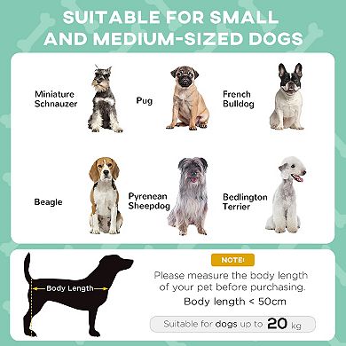 PawHut Elevated Dog Bed with Canopy, Raised Outdoor Pet Bed for Camping