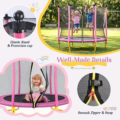 Merax 5.5 FT Kids Trampoline with Safety Net and Enclosure