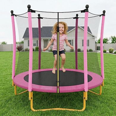 Merax 5.5 FT Kids Trampoline with Safety Net and Enclosure