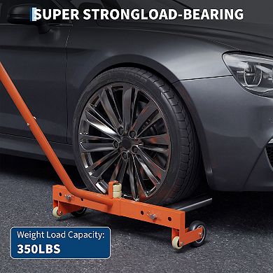 Steel Tire Dolly Heavy Duty 350 Lbs Adjustable Wheel Cart with 360° Rotatable Rollers & Anti-Rust