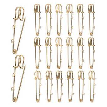 20 pc Large Alloy Safety Pins for Sewing Clothes, Arts, DIY Crafts, Gold
