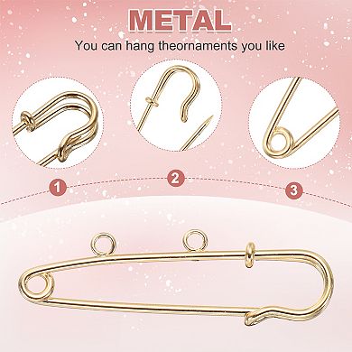 20 Pcs Large Alloy Safety Pins for Sewing Clothes, Arts, DIY Crafts, Gold