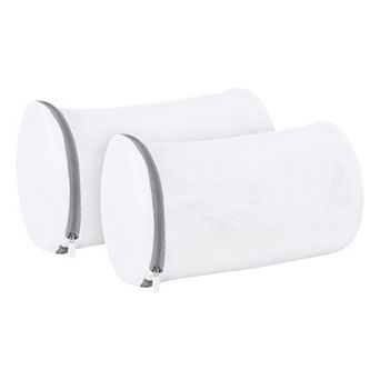 8.3x13.8 inch 2 pc Polyester Cylinder Shoe Bag for Washing Machine, Mesh Laundry Bag with Zippered