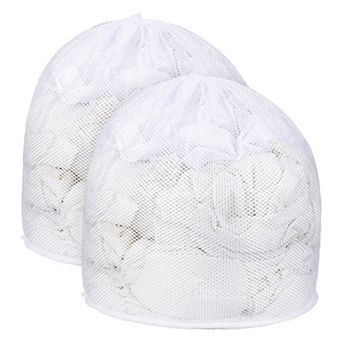 19.7x23.6 inch 2 pc Nylon Mesh Laundry Bags, Durable Drawstring Closure Laundry Bag for Delicates