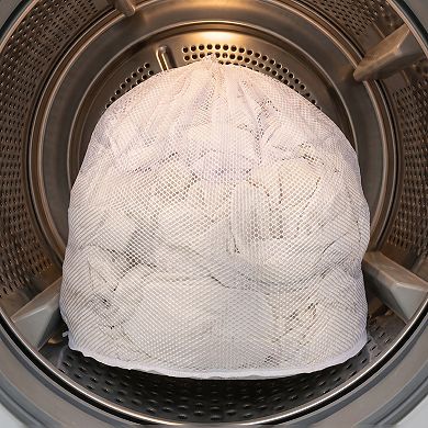 19.7x23.6 inch 2 Pcs Nylon Mesh Laundry Bags, Durable Drawstring Closure Laundry Bag for Delicates