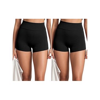 2 Packs Women's Slimming Waist Hip Lifter Control Panties Workout Sport Running Shaper Short