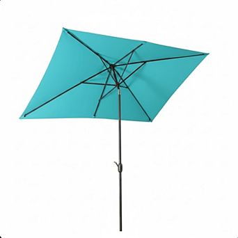 6.5 x 10 ft Rectangular Patio Umbrella with Crank