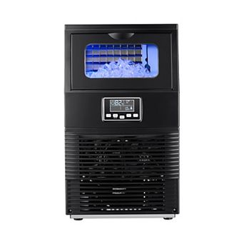 Commercial Stainless Steel Freestanding & Countertop Ice Maker with LED Display & Self-Cleaning