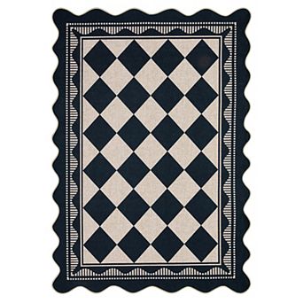 Modern Plaid Machine Washable Area Rug Non-Slip Soft Non-Shedding Stain & Mark Resistant Carpet