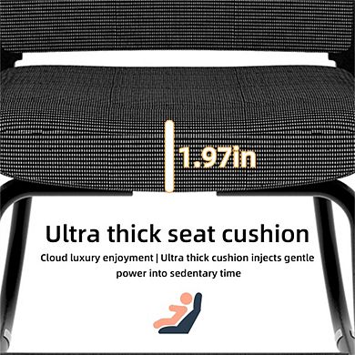 Minimalist Modern Office Chair - Metal Frame, Soft and Comfortable, Home and Office Use