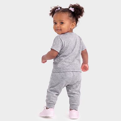 Pumpkin Daises Checkered - Infant Jogger Pant Crew Set