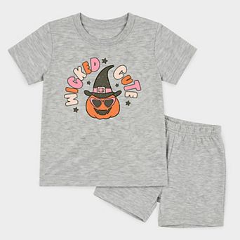 Wicked Cute Pumpkin - Toddler Crew Shorts Set
