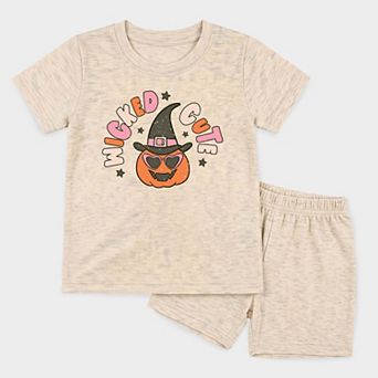 Wicked Cute Pumpkin - Toddler Crew Shorts Set