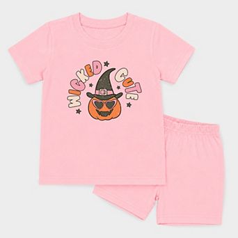 Wicked Cute Pumpkin - Toddler Crew Shorts Set