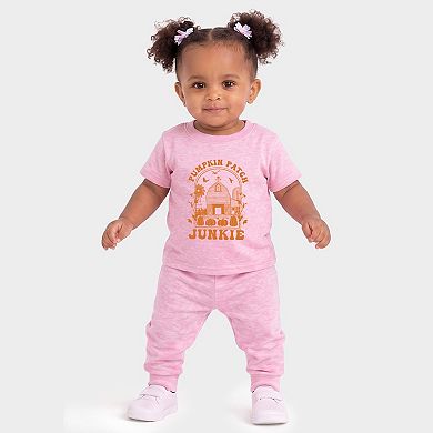 Pumpkin Patch Junkie - Infant Jogger Pant Crew Set