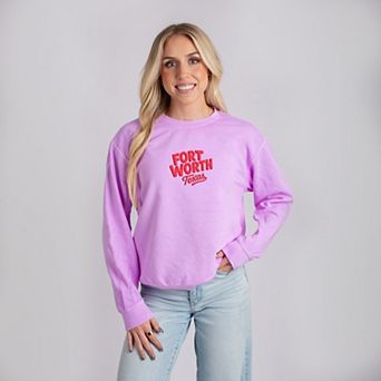 Fort Worth Vibrant Puff Print - Women's Lightweight Garment Dyed Sweatshirt