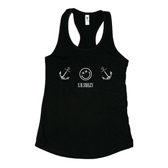 S.W.Smiley Anchor Row - Women's Graphic Racerback Tank Top