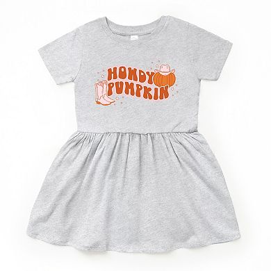 Howdy Pumpkin Boots - Toddler Girl's Graphic Dress