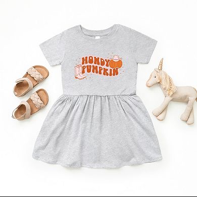 Howdy Pumpkin Boots - Toddler Girl's Graphic Dress