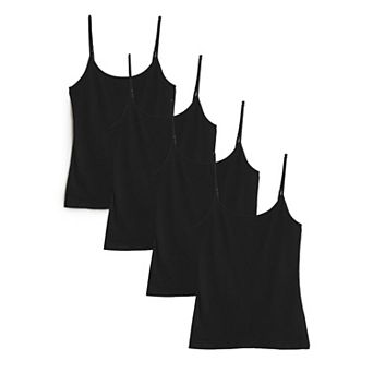 3 pk Women's Tank Tops Built In Padded Bra Sleeveless Layered Camisole Vest