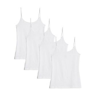 3 pk Women's Tank Tops Built In Padded Bra Sleeveless Layered Camisole Vest