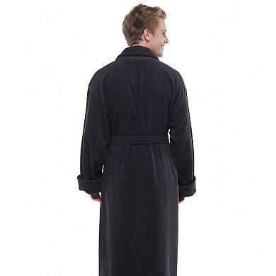 Men's ESKYMODE Terry Cotton Shawl Collar Ankle Long Bathrobe