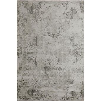 HomeRoots Rectangle Abstract Polypropylene Blend Area Rug