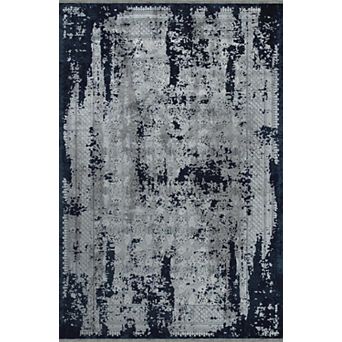HomeRoots Rectangle Abstract Viscose Area Rug