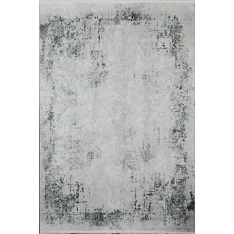 HomeRoots Rectangle Abstract Polypropylene Blend Area Rug