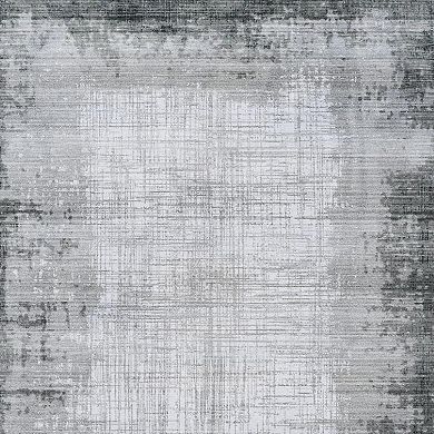 HomeRoots Rectangle Abstract Polyester Area Rug