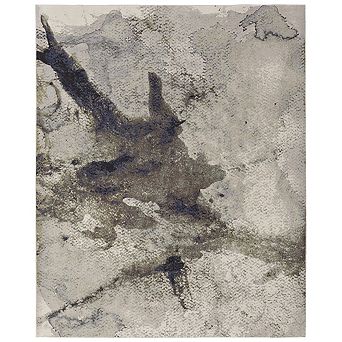 HomeRoots Rectangle Abstract Polypropylene Area Rug